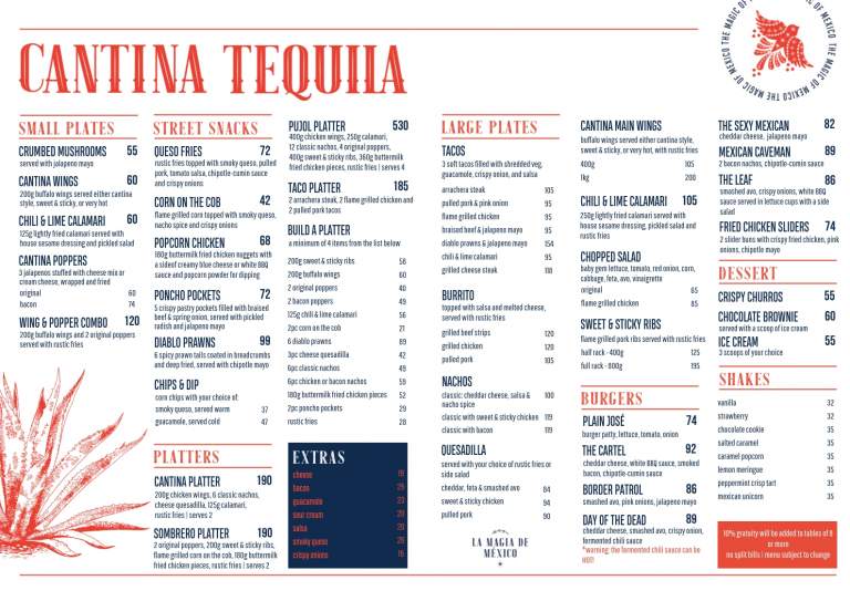 Cantina Tequila Restaurant in Cape Town EatOut