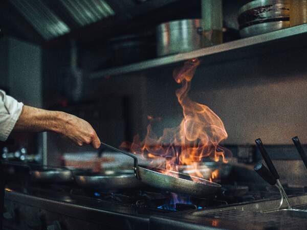 CHEF COOKING FLAME